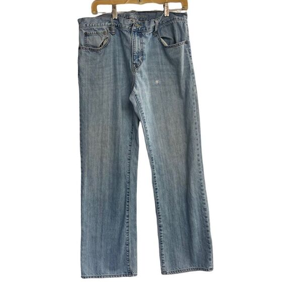 OLD NAVY Men’s Straight Light Wash Jeans, Blue, Size 33/32, 100%COTTON - Picture 1 of 10